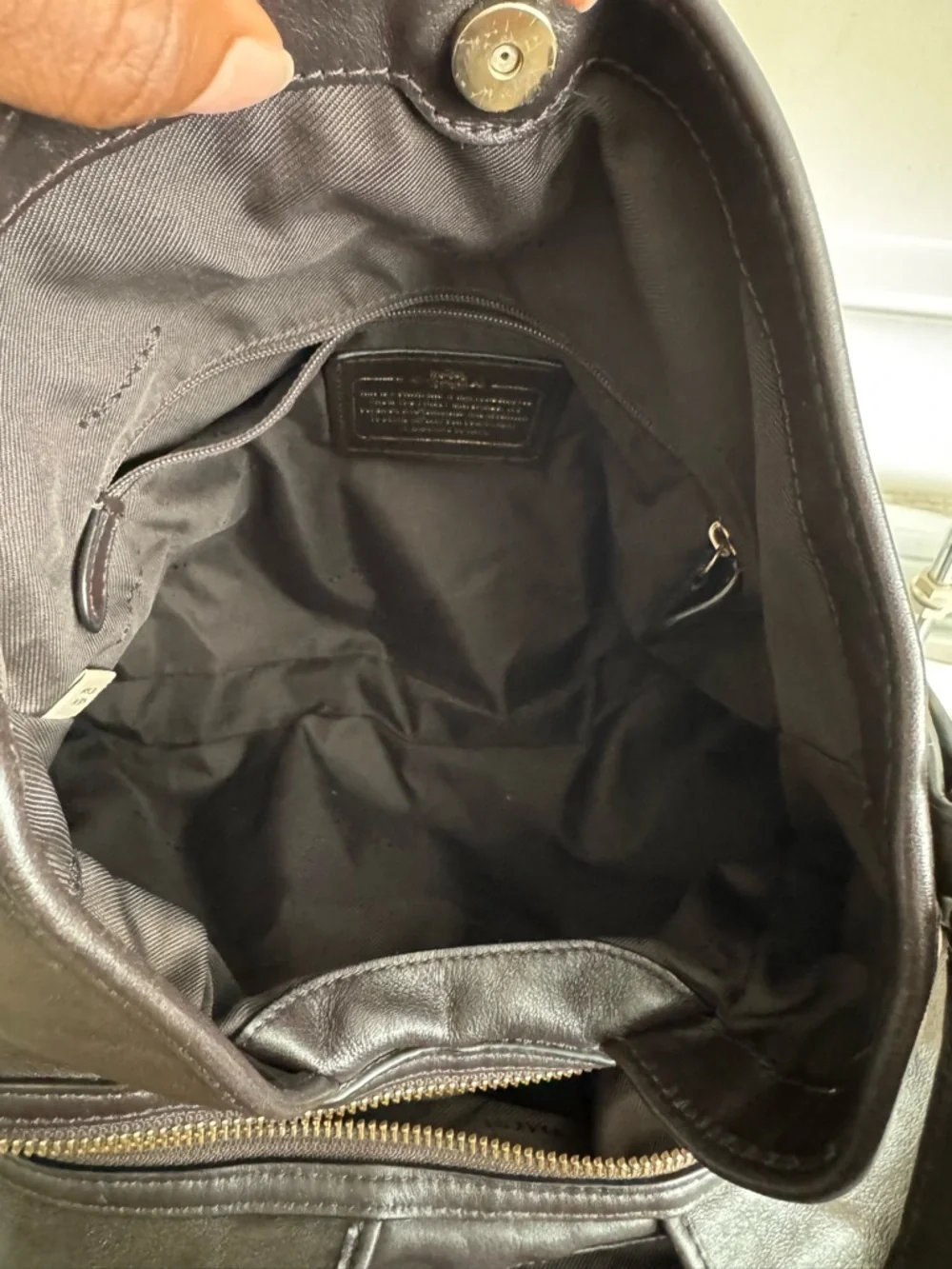 Coach Brown Signature Canvas Shoulder Bag with Dark Brown Trim - Picture 4 of 16